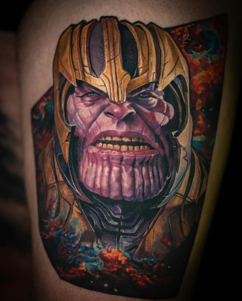 Thanos Portrait — Realismus Tattoo Idee von Nikita bei Electric07