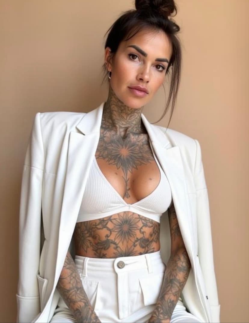 Florales Décolleté — Tattoo Idee für Frauen von Noelle bei Electric07