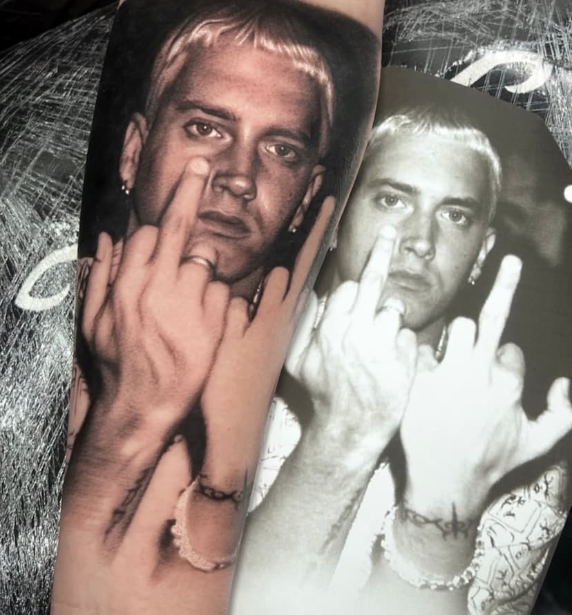 Eminem Portrait — Arm Tattoo Idee von Sissy bei Electric07